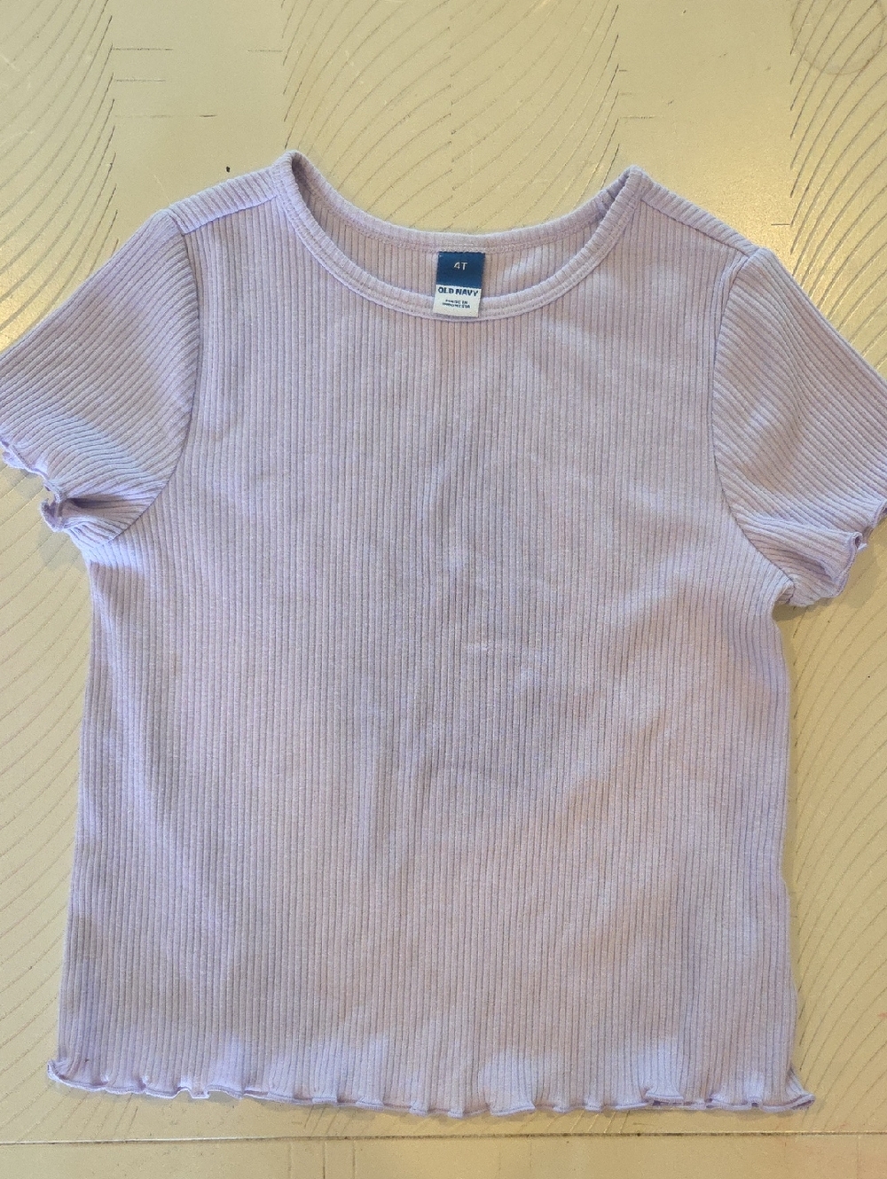 Old Navy Light Lavender Ribbed Short Sleeve Tee